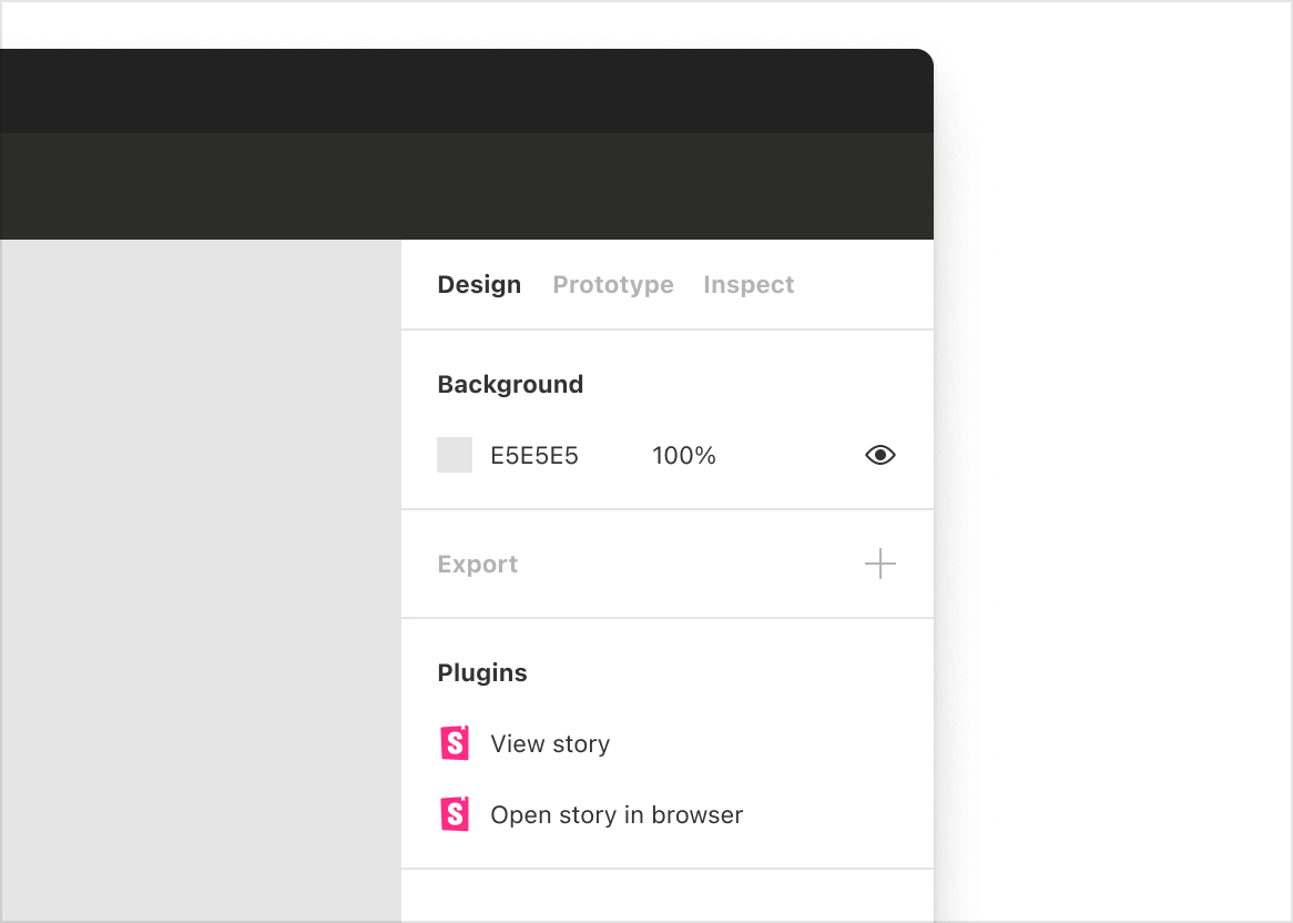 Links to View Story in Figma sidebar