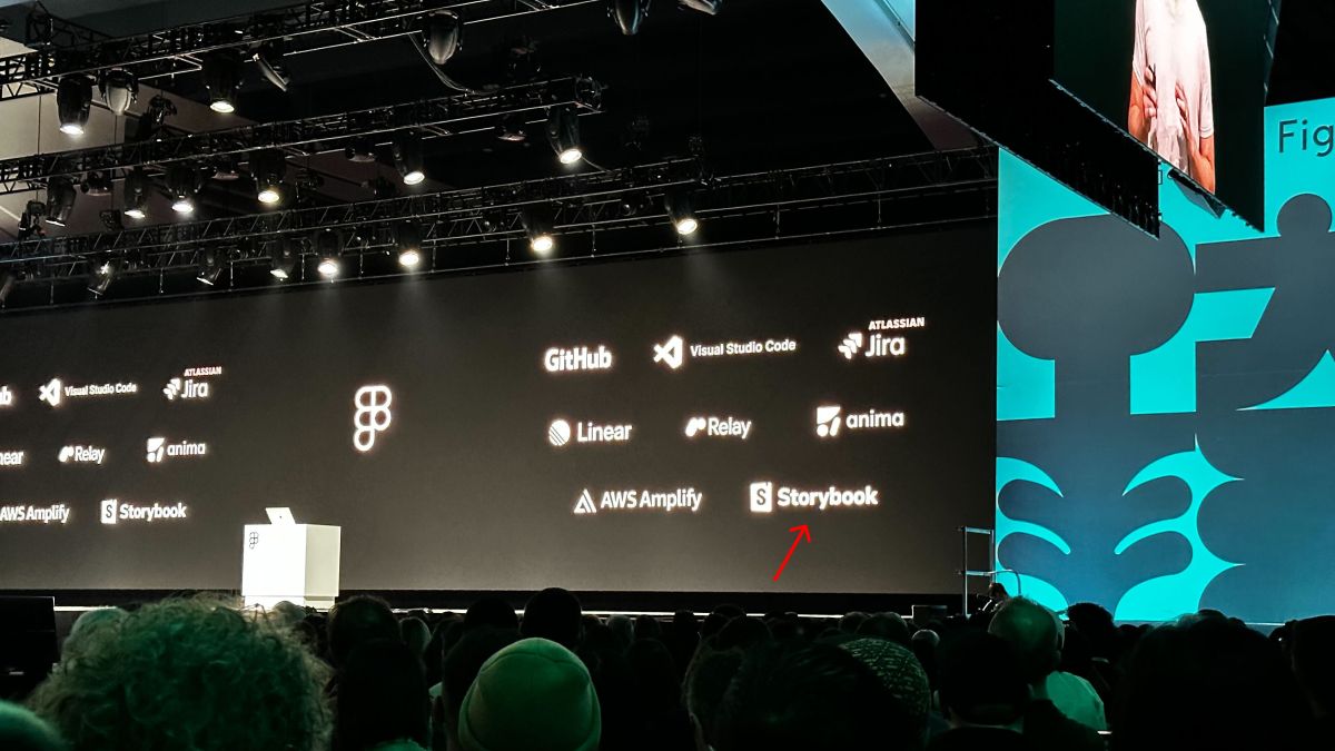 Storybook starring in the keynote at Config 2023